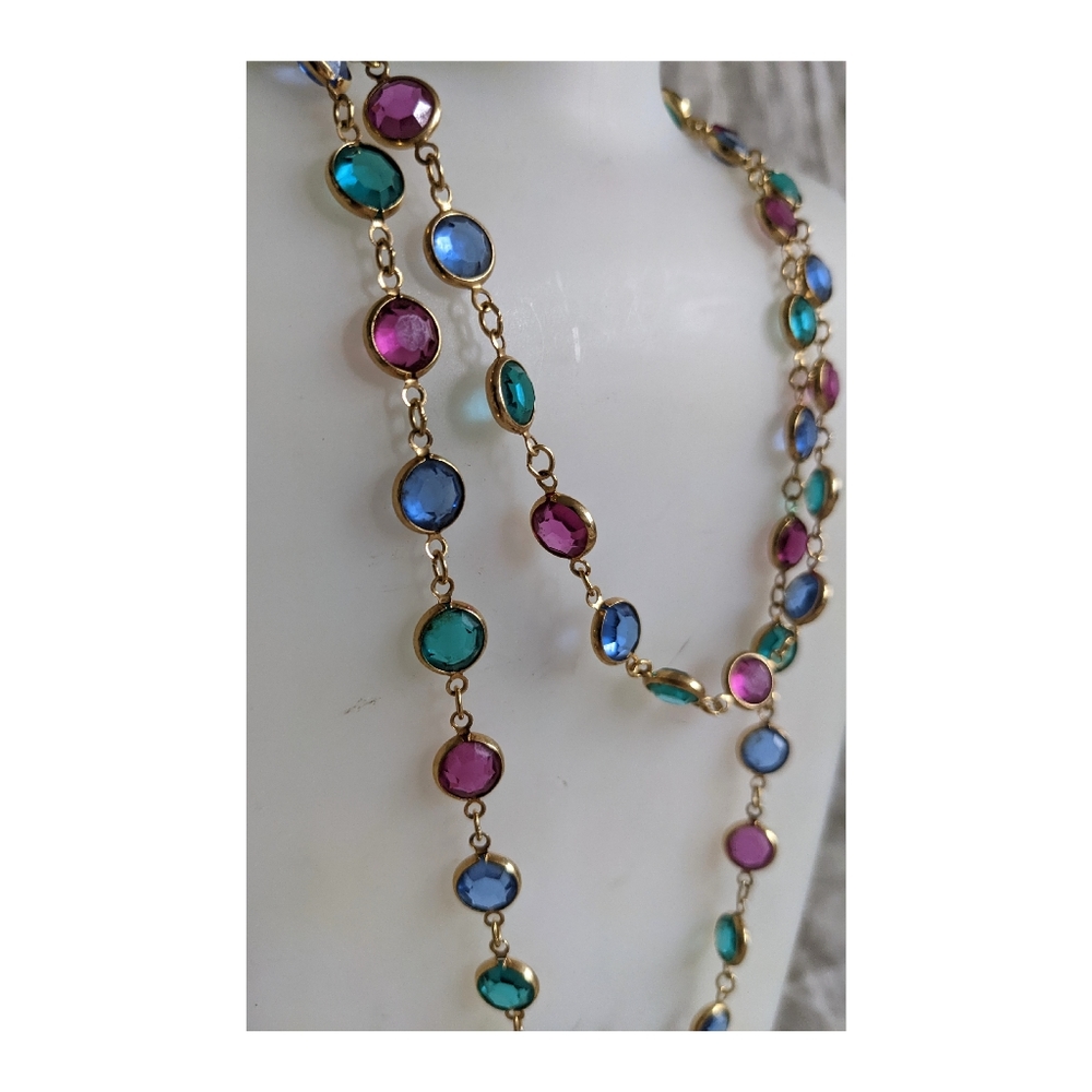 Swarovski Multi Tone Crystal Strand Necklace